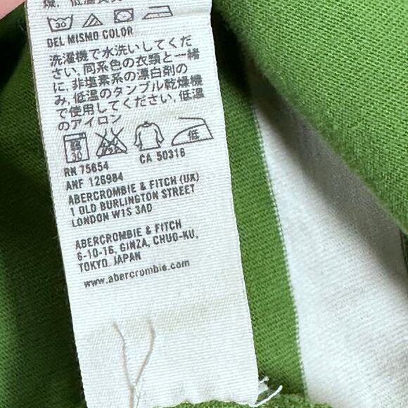 Lot 2 Vintage Abercrombie & Fitch Striped Long Sleeve Shirts Men’s LG Moose Crew - Picture 15 of 15